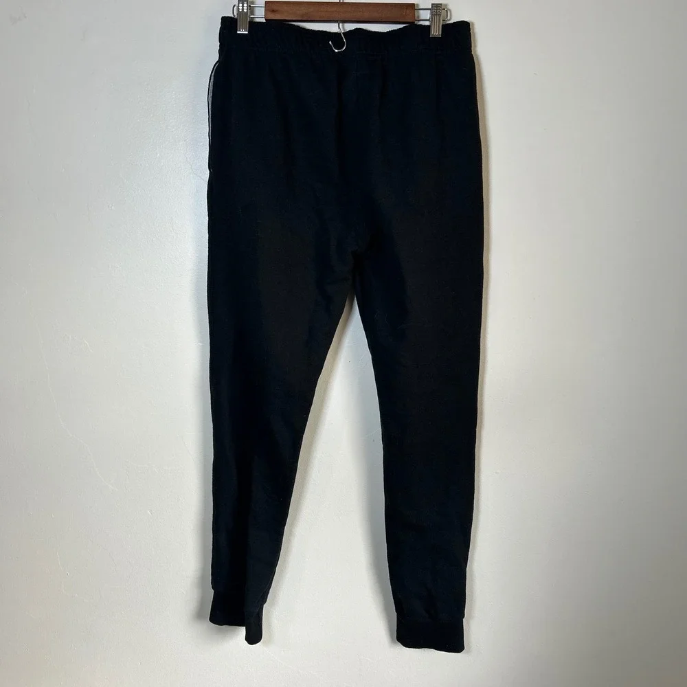 Champion Jogger‎ Pants Mens Large Black Fleece Tapered Sweatpants C Logo